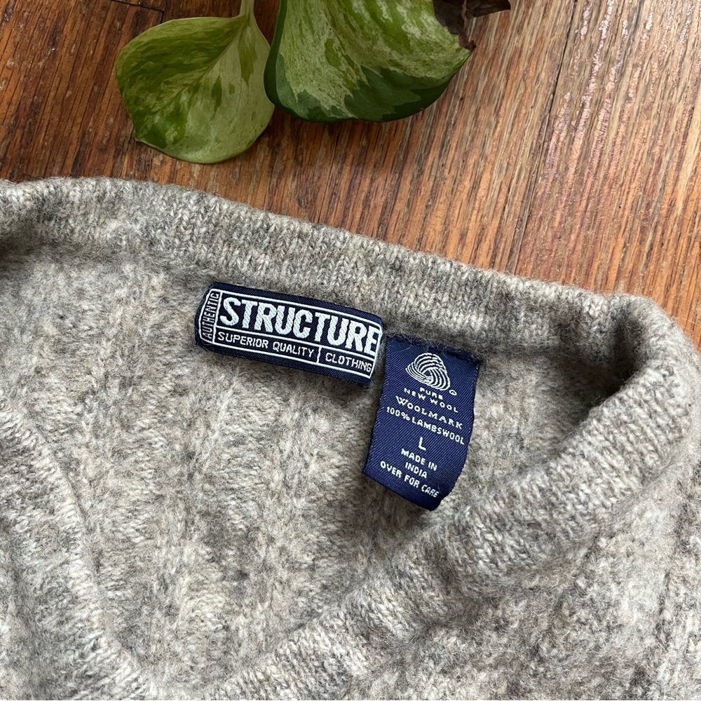 Structure Striped Wool Sweater - image 4